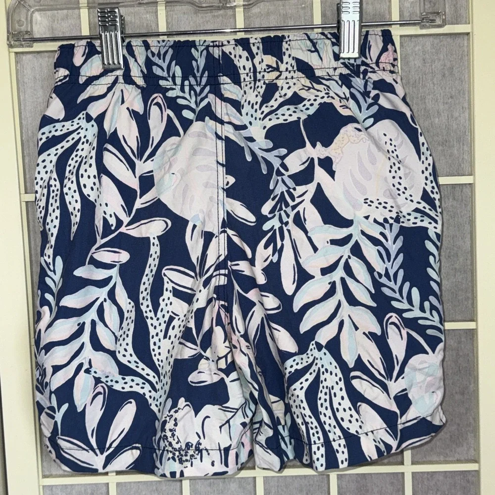 Lilly Pulitzer Preppy Beach Floral‎ Tropical Matching Boys Capri Swim Trunks 6/7